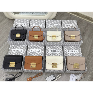 Túi đeo chéo chư F có quai cầm và ko quai size 18cm full màu cực xinh