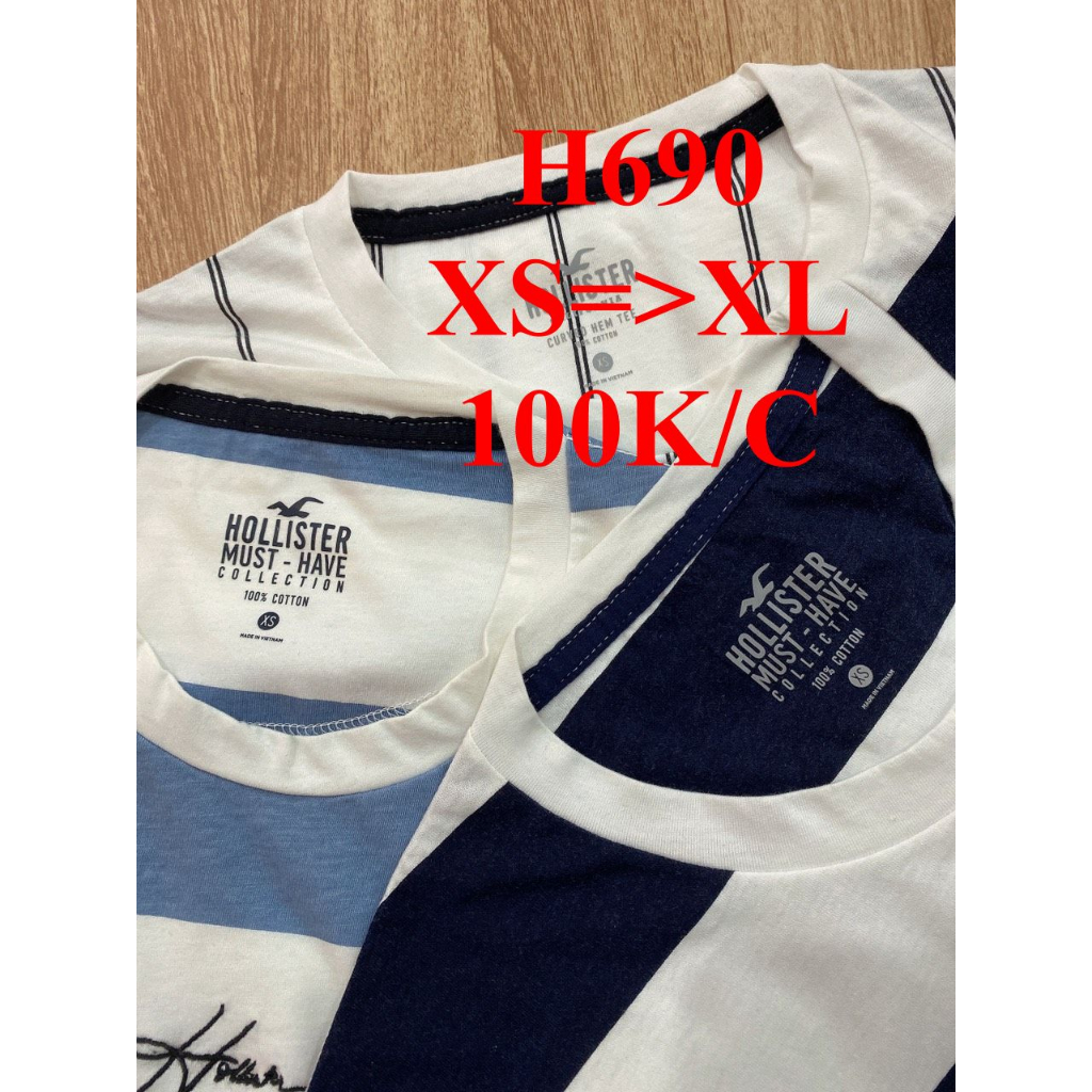 * Mã H690: Áo người lớn hàng dư xịn hãng Hollister chất cotton mềm, mát VNXK