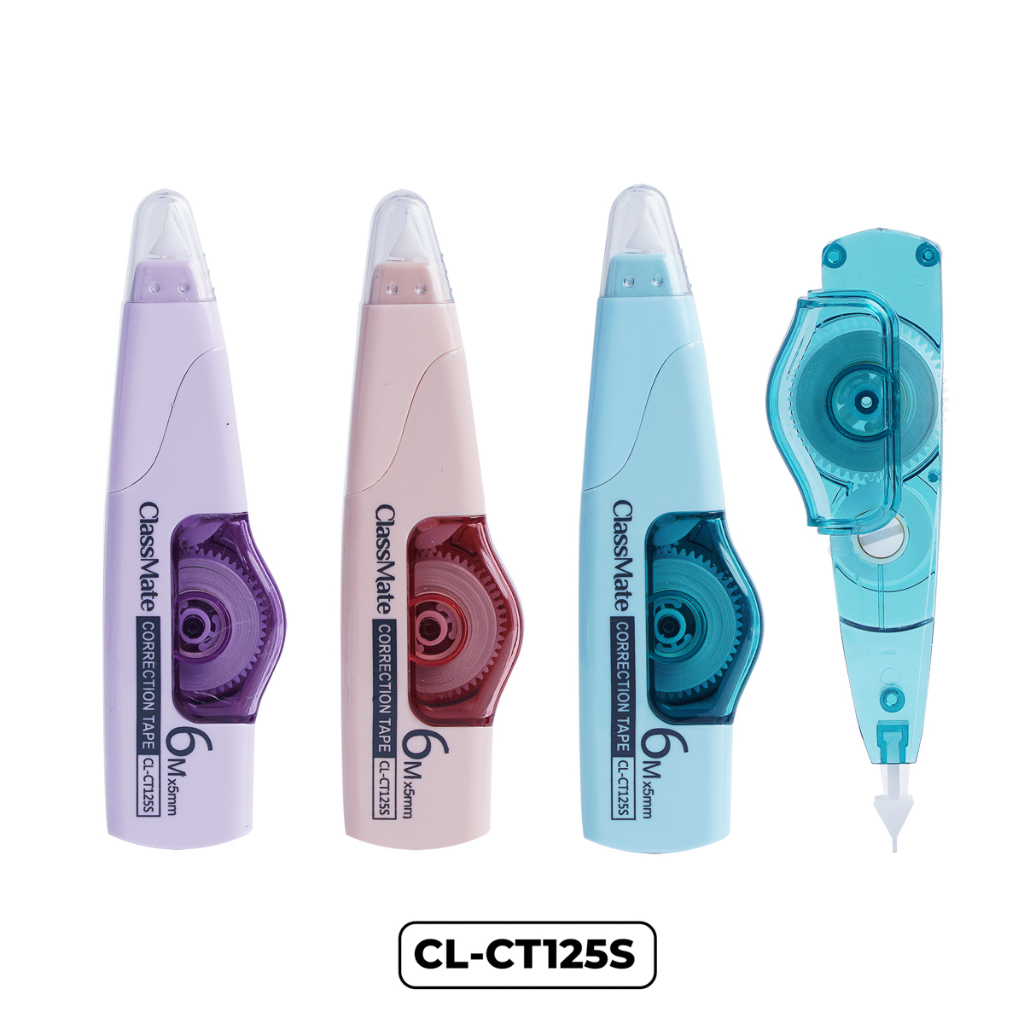 Băng xoá giấy CLASSMATE nhiều màu, bút xoá kéo cao cấp che phủ tốt có kèm lõi thay thế CT125S