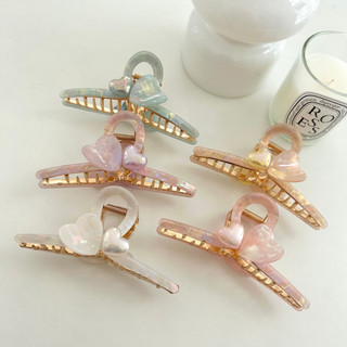 Kẹp tóc kim loại trái tim xinh xắn Modleaf High class luv pin Hàn Quốc