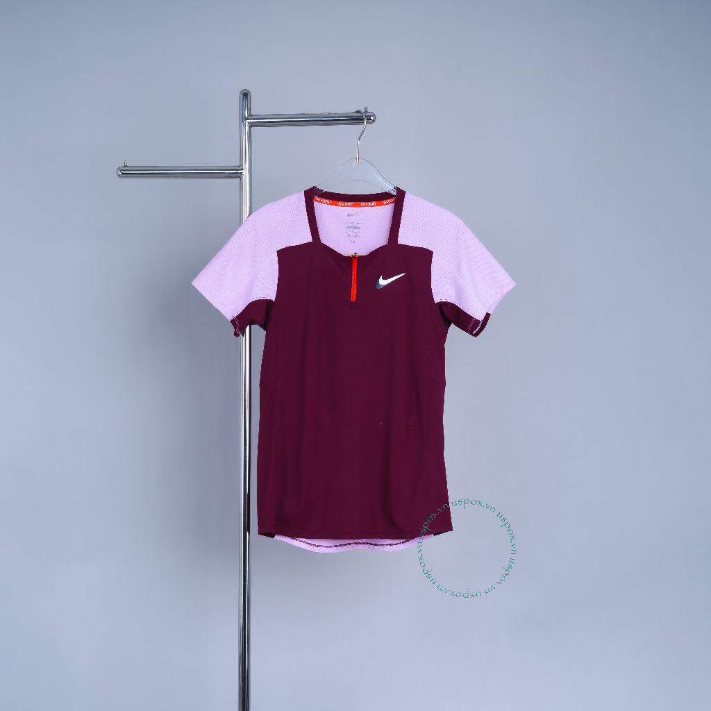 [Ảnh thật] [Chính hãng] Áo Nike Tennis Court Dri-FIT ADV Slam Dark Beetroot