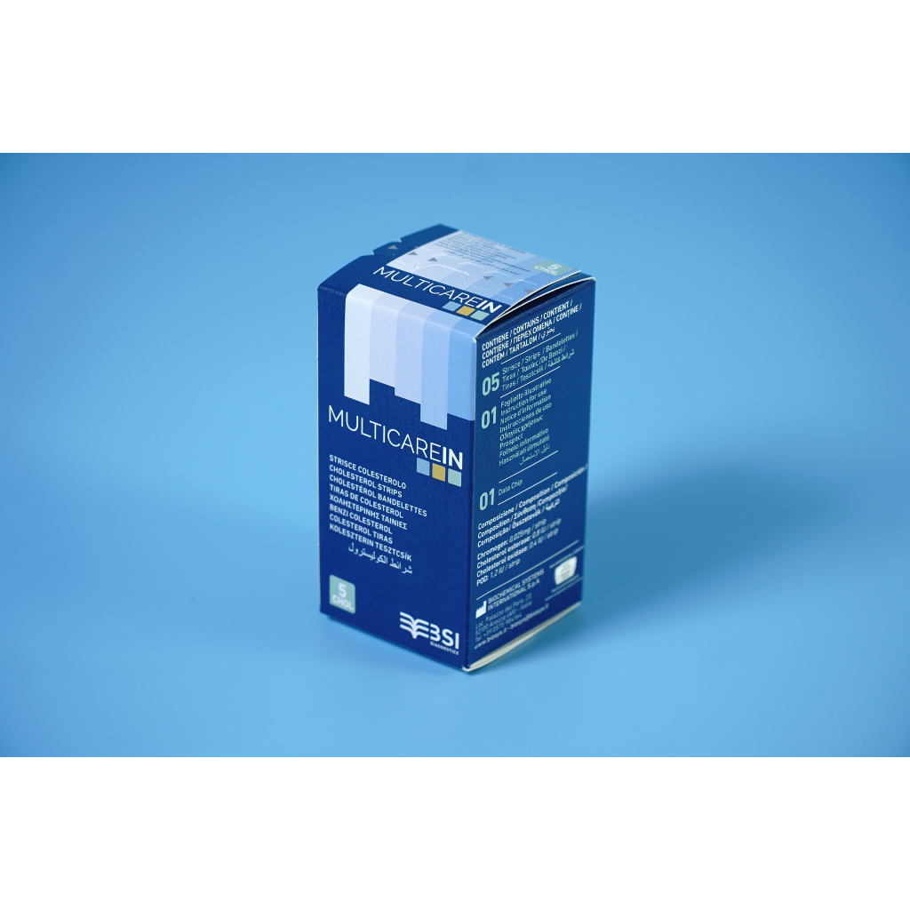 Hộp 5 que thử Cholesterol - Multicarein Cholesterol Strips 05 cho máy Multicarein