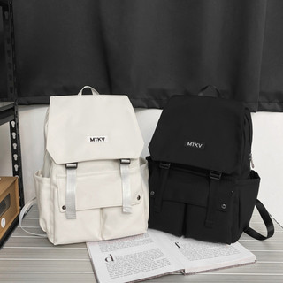 Balo đi học nam nữ MTKV Ulzzang Hàn Quốc cặp đi học nữ thời trang nắp gập basic vải dù chống nước BL02
