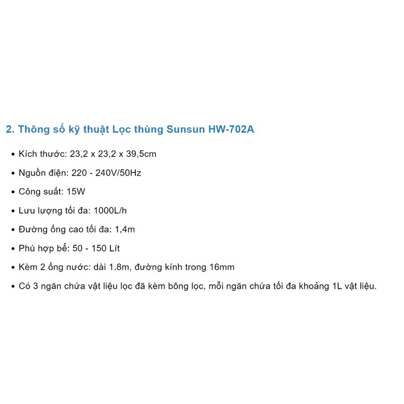 Lọc thùng Sunsun HW 303A/ 304A