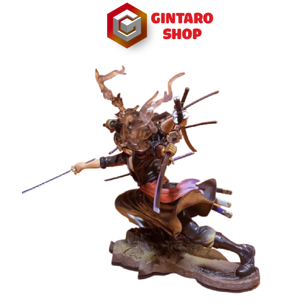 Mô hình One Piece Zoro 3 đầu 6 tay tư thế chiến đấu cực sắc nét và ngầu, Mô hình nhân vật Zoro 3 đầu 6 tay FullBox