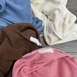 Áo thun gân croptop phối nút Spao COBÉ