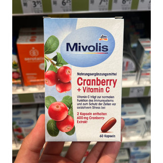 Viên uống nam việt quất + vitamin c tăng miễn dịch 60 viên - mivolis cranberry + vitamin c