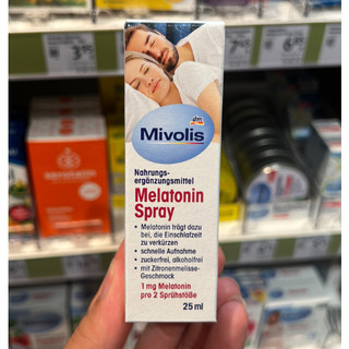 Xịt ngủ ngon, cải thiện giấc ngủ 25ml - mivolis melatonin spray, 25 ml