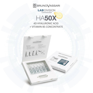 Huyết thanh căng bóng da bruno vassari ha50x 4d hyaluronic acid + b5 - cấp ẩm đa tầng, săn chắc da