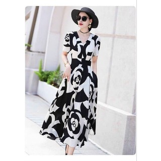 ĐẦM LỤA HOẠ TIẾT KÈM BETL CAO CẤP