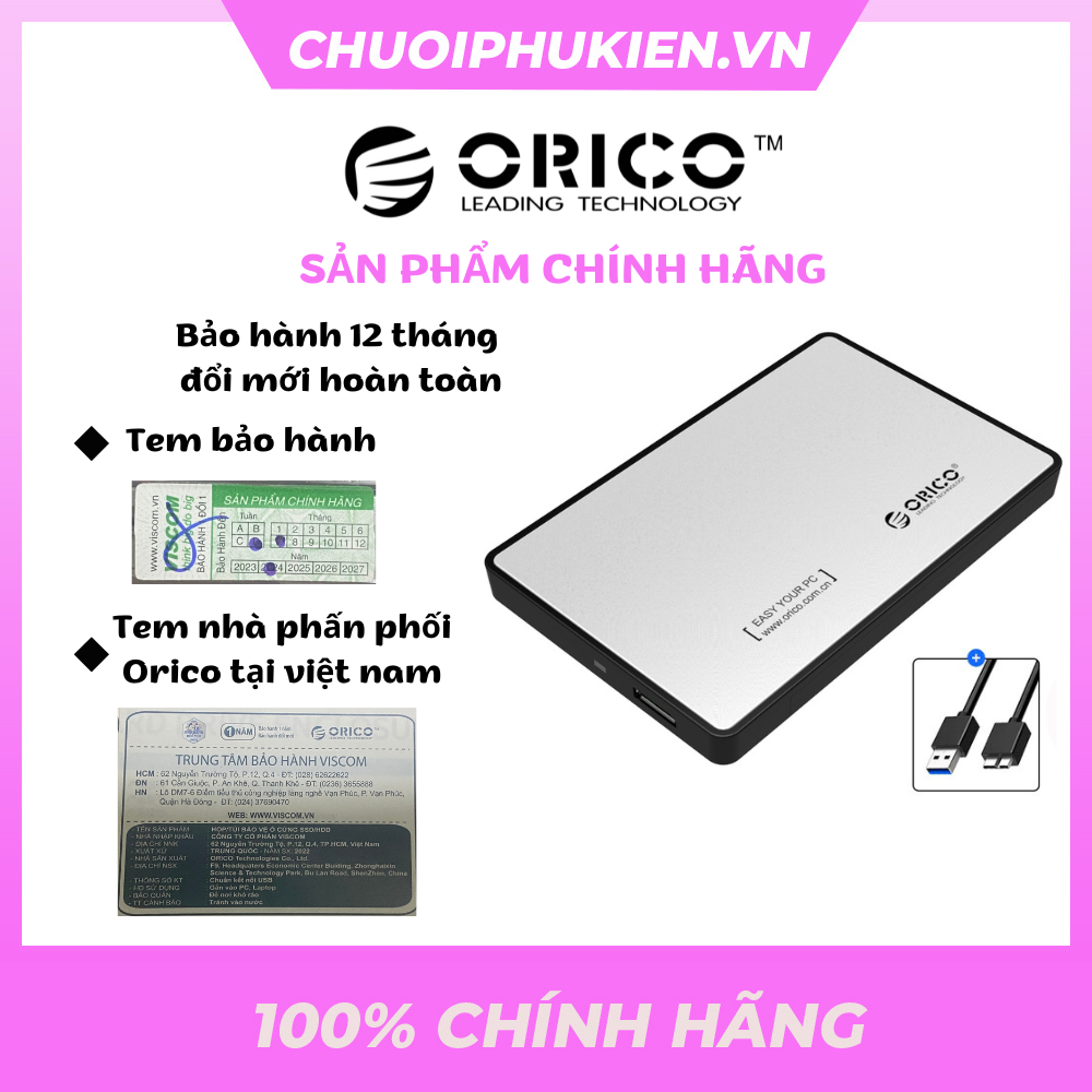 Hộp Đựng Ổ Cứng Orico HDD BOX SATA 3 USB 3.0 ORICO 2588US3- Nhà Phân Phối Chính Hãng