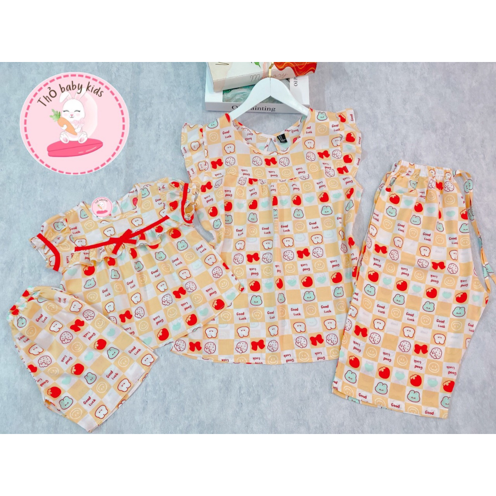 Đồ đôi cho mẹ và bé, bộ lanh cặp cho mẹ và bé thỏ baby kids