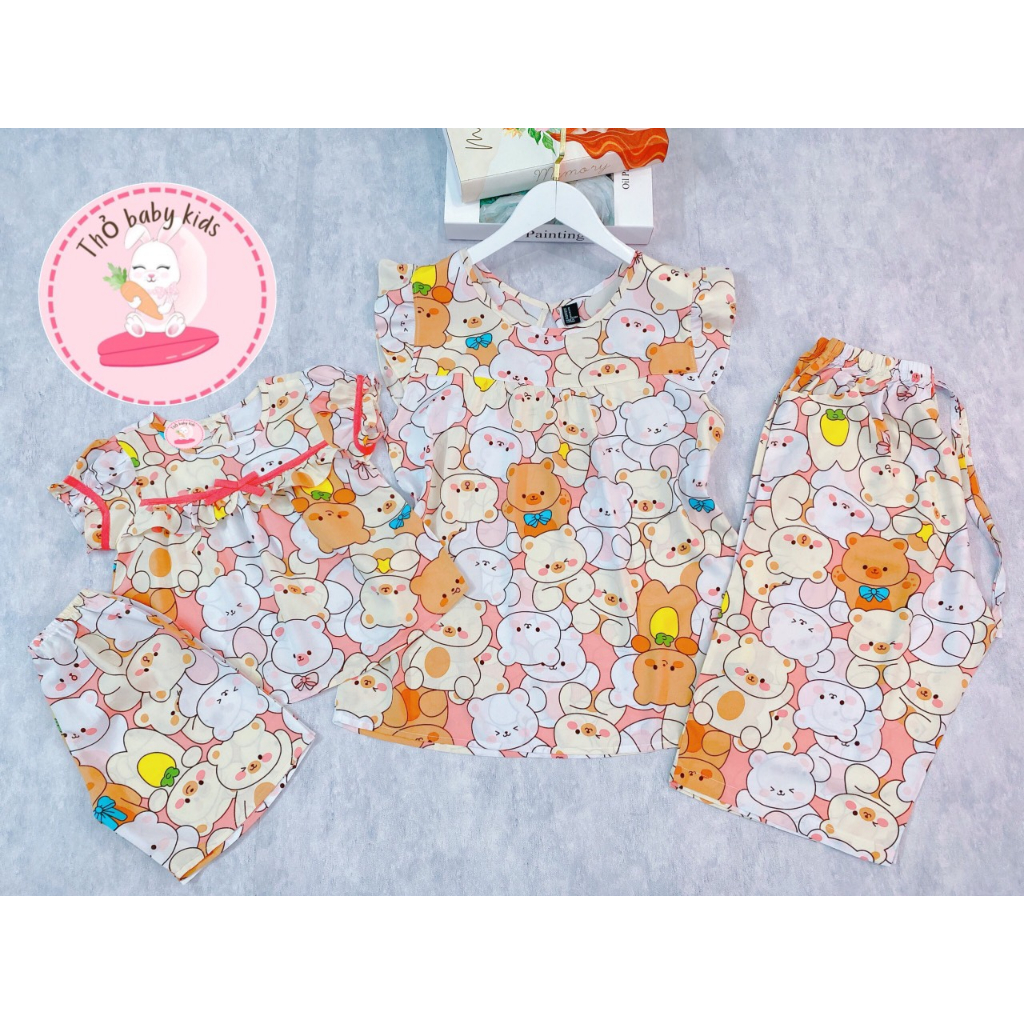 Đồ đôi cho mẹ và bé, bộ lanh cặp cho mẹ và bé thỏ baby kids