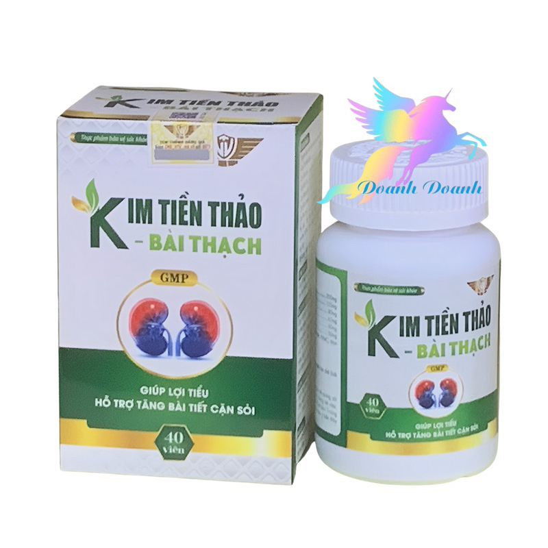 KIM TIỀN THẢO BÀI THẠCH Kingphar - Hộp 40 Viên - Hỗ trợ giảm nguy cơ viêm đường tiết niêu, sỏi thận, sỏi bàng quang