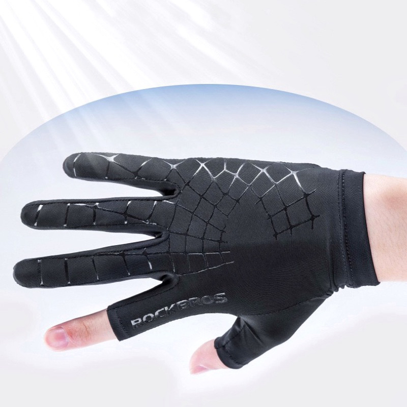 bao tay mỏng chơi xe đạp, phượt moto chống nắng chống UV vải mát lạnh nguyễn gia group cao đạt q5