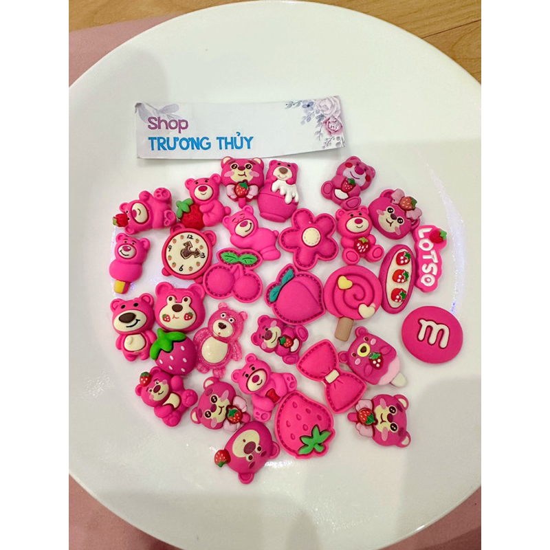 SET 4 hình sticker gấu dâu dễ thương như ảnh sẵn keo