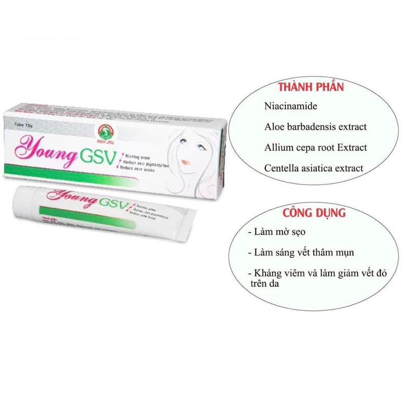 Kem mờ sẹo mờ thâm do mụn trứng cá côn trùng đốt  YoungGSV