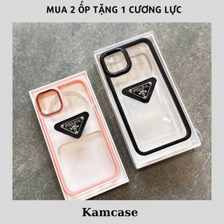 Ốp Lưng Iphone Viền Màu Pra Nút bấm Kim Loại cho 14Promax 13 12 11promax Xsmax 7Plus