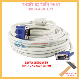 [giá sốc] Cáp 2 Đâu VGA Chống Nhiễu Tín Hiệu Gồm 1.5/3/5/10/15/20m (Chính Hãng)