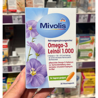 Viên uống dầu hạt lanh omega-3 1000 - mivolis omega-3 leinöl 1.000 30 viên
