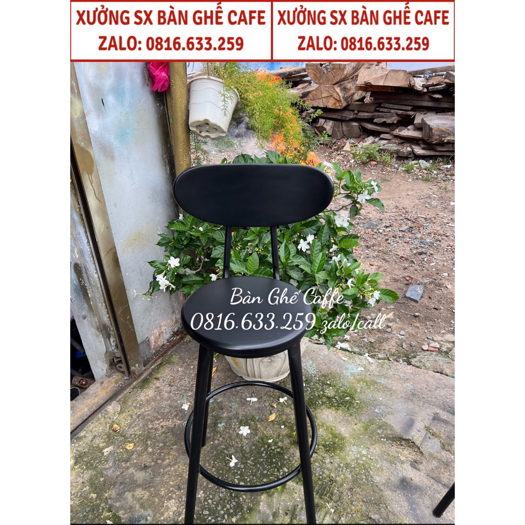 Ghế quầy bar, ban công cao 75cm giá rẻ, ghế cafe cao chân sắt