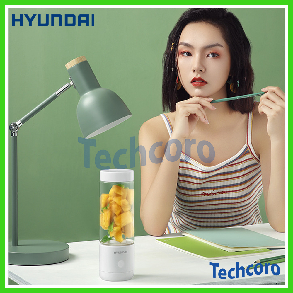 Máy xay sinh tố mini cầm tay HUYNDAI 400ml, công suất lớn, tích hợp sạc tiện lợi