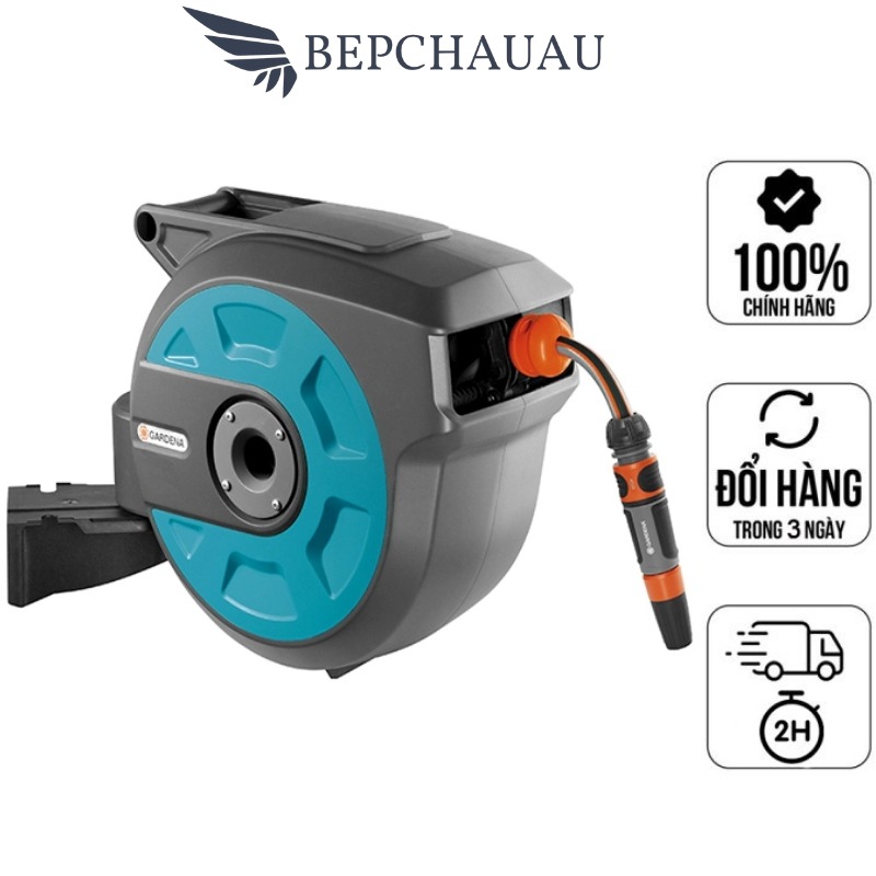 Bộ Vòi Tưới Cây Dây Cuốn Tự Động Gardena, Dài 20m, Nhập Đức, Bepchauau