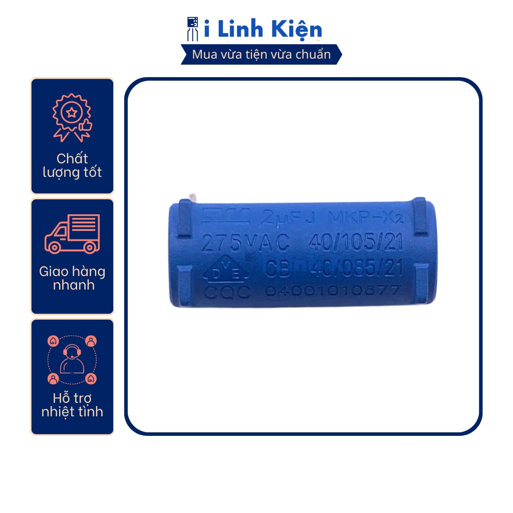 Tụ bếp từ 0.27UF 0.33UF 2UF 5UF 8UF 10UF chính hãng.