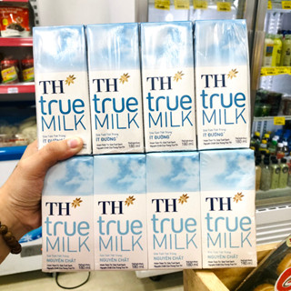 Sữa tươi tiệt trùng nguyên chất / ít đường / có đường TH True Milk 180ml lốc 4 hộp