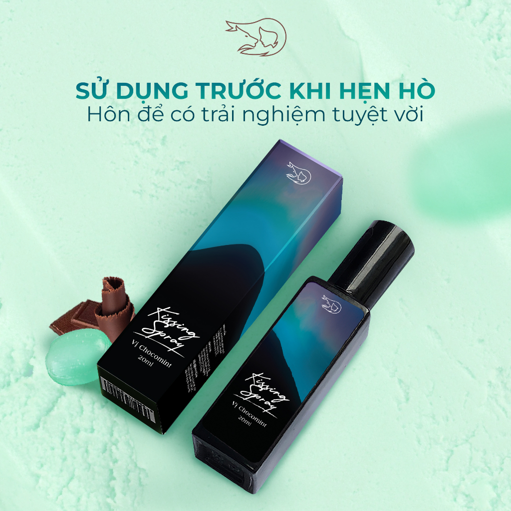 Xịt Thơm Miệng Kissing Spray Loli & The Wolf Vị Chocomint Hương Chocolate Bạc Hà Chai 20ml