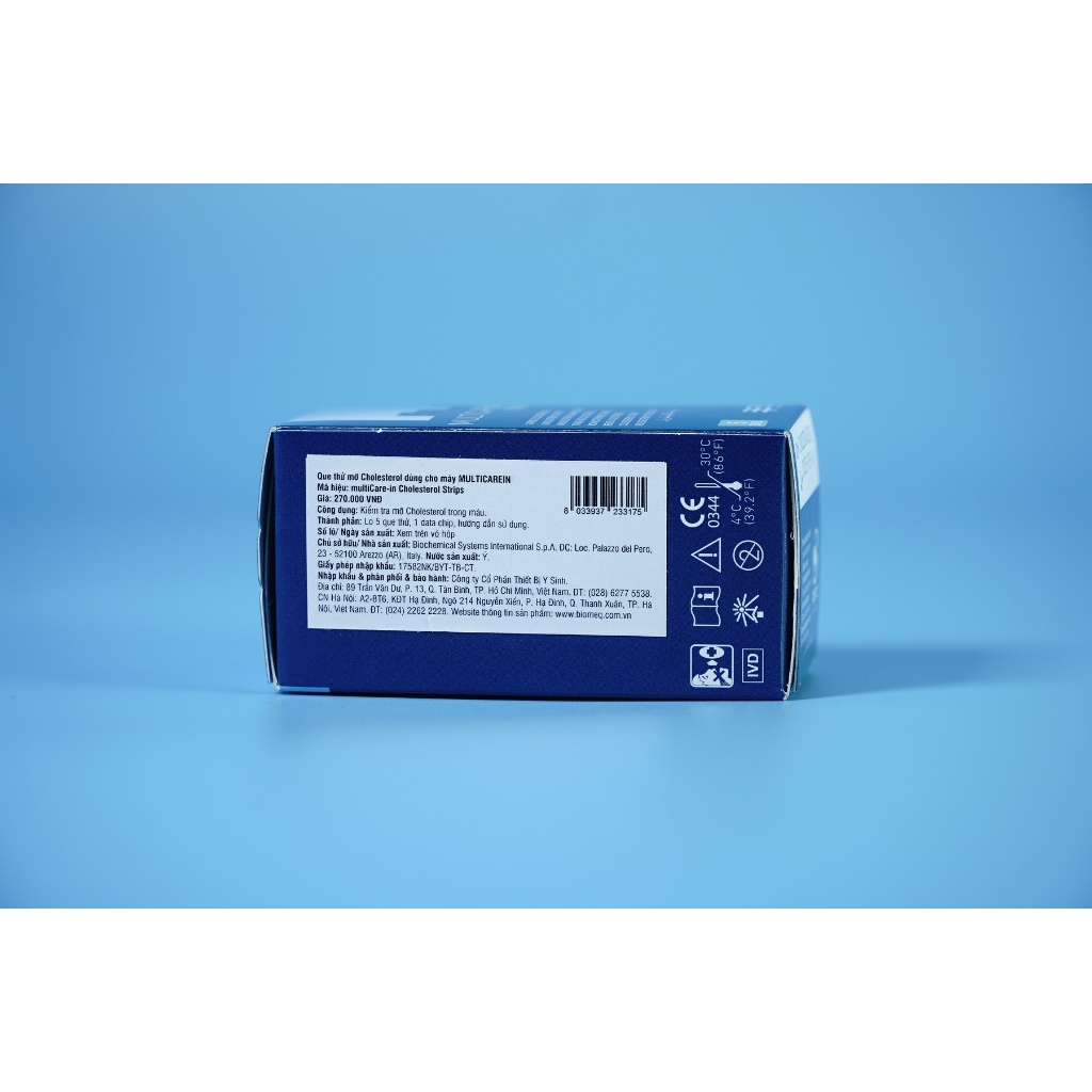 Hộp 5 que thử Cholesterol - Multicarein Cholesterol Strips 05 cho máy Multicarein