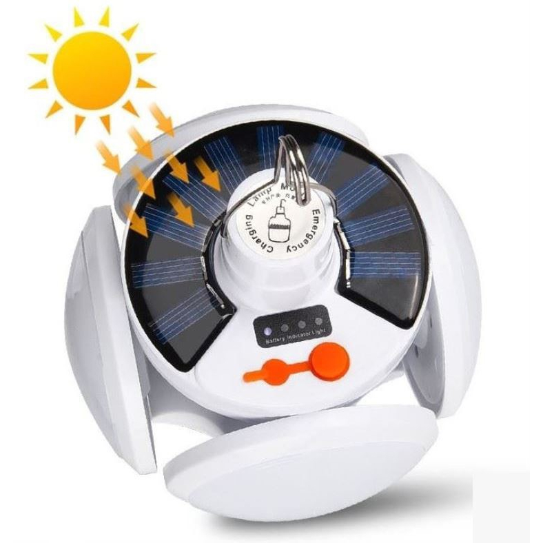Bóng Đèn Tích Điện 4 Cánh 5 Chế Độ Sáng Tích Điện Năng Lượng Mặt Trời