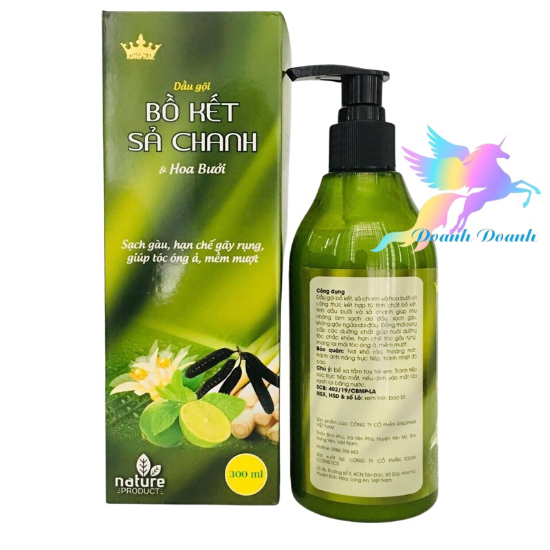 DẦU GỘI BỒ KẾT SẢ CHANH  & HOA BƯỞI  Kingphar