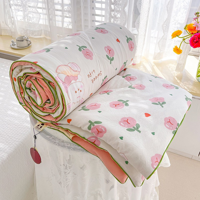 Chăn đũi hè cotton chần bông Hàn Quốc nhập khẩu loại 1, chăn đũi xơ đậu nành mềm mịn thoáng mát kích thước 2mx2m3