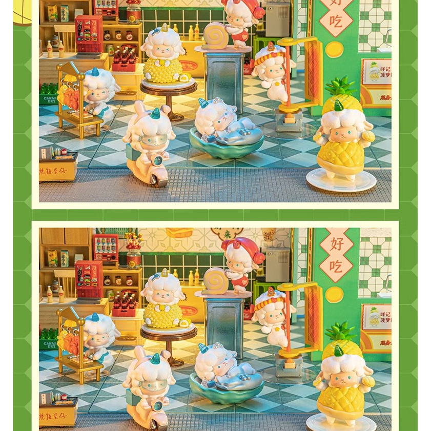 Hộp ngạc nhiên Blindbox mô hình Cừu Baa Kee phố ẩm thực lạ mắt đáng yêu Hàng sẵn _ Ting Ting