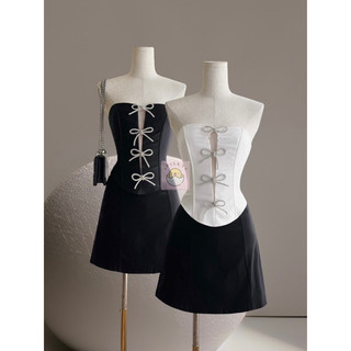 Áo corset cúp ngực nơ bling bling đan dây lưng hàng thiết kế 🎀🎀