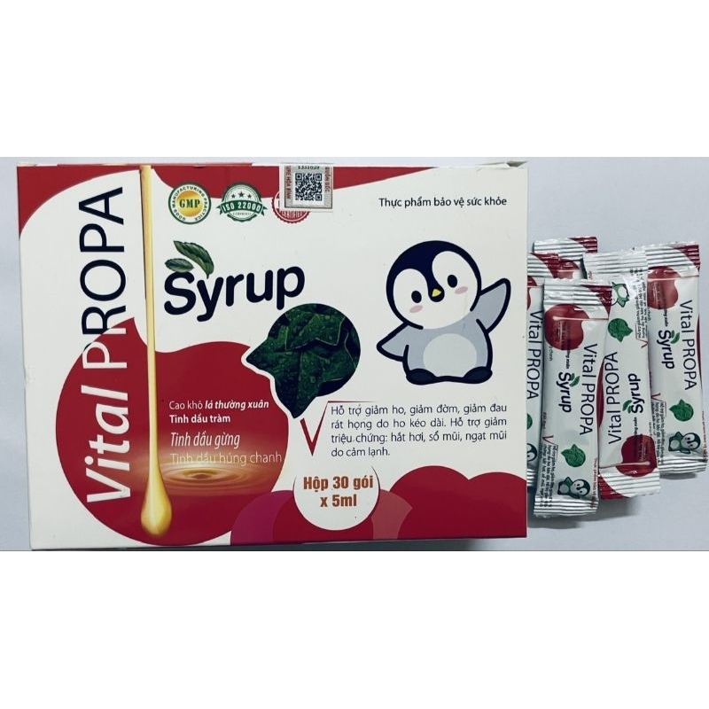 VITAL PROPA SYRUP giảm ho ,giảm đờm,giảm đau rát họng