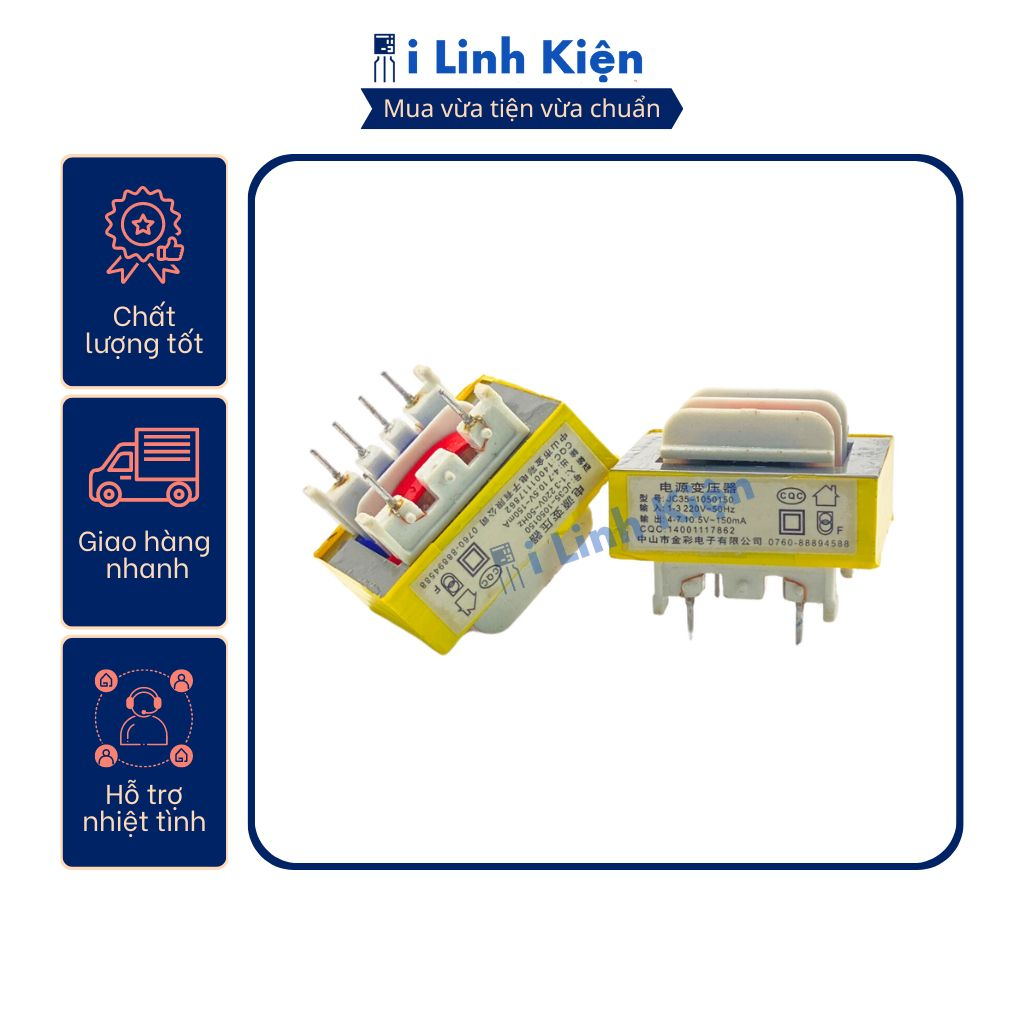Biến áp nguồn hàn mạch 10.5V 150mA dùng cho nồi áp suất máy giặt.
