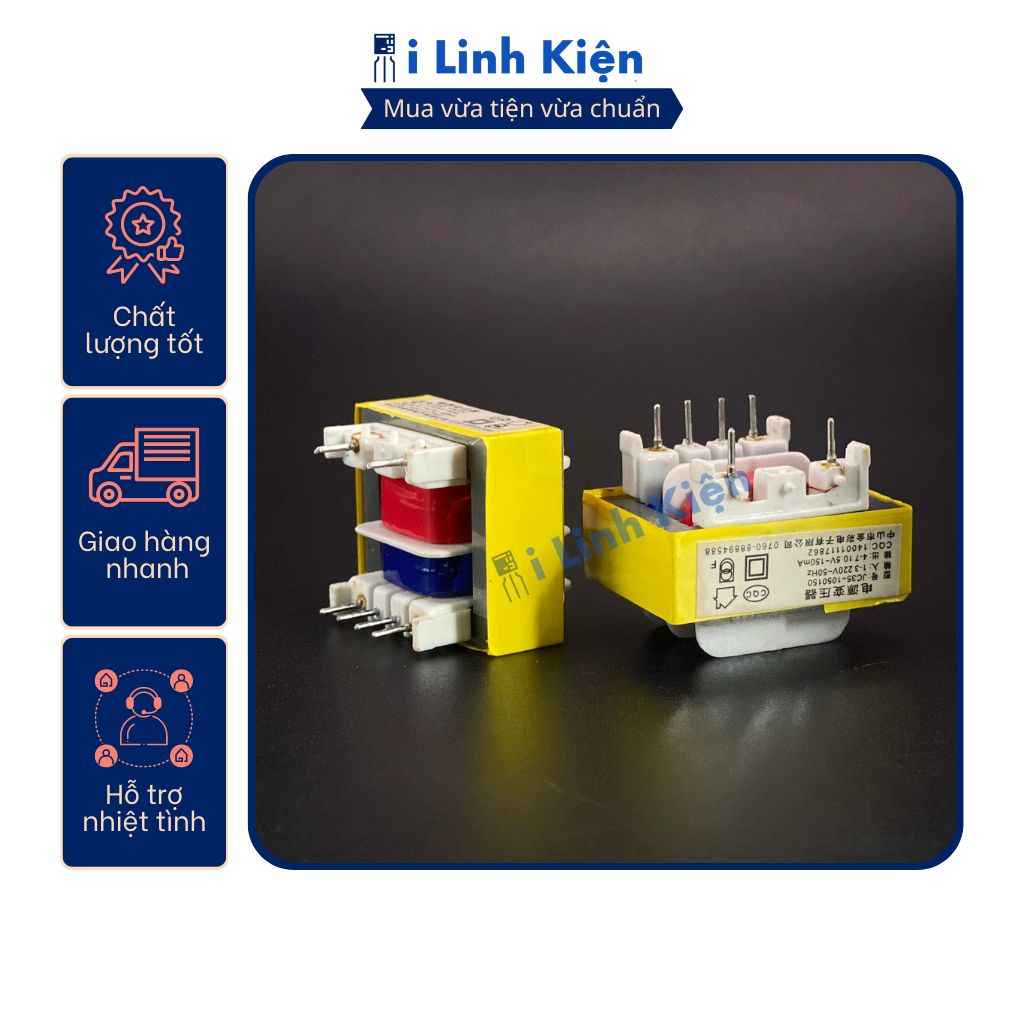 Biến áp nguồn hàn mạch 10.5V 150mA dùng cho nồi áp suất máy giặt.