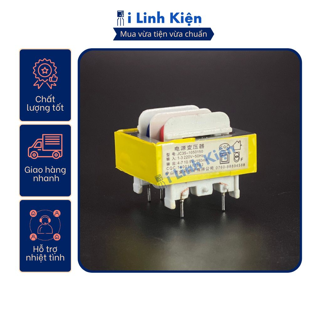 Biến áp nguồn hàn mạch 10.5V 150mA dùng cho nồi áp suất máy giặt.