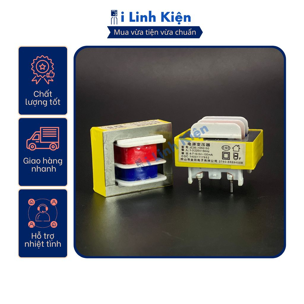 Biến áp nguồn hàn mạch 10.5V 150mA dùng cho nồi áp suất máy giặt.