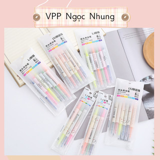 Set bút dạ hai đầu 🖌🖌🖌 đánh dấu trang màu sắc đẹp, tiện dụng