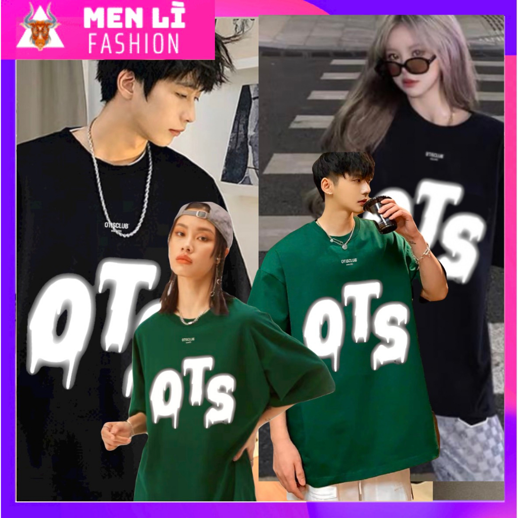 Áo Thun OTS Otis Club Tee Nam Nữ Unisex Form Rộng Tay Lỡ, AT139 trending xu hướng, Men Lì Fashion
