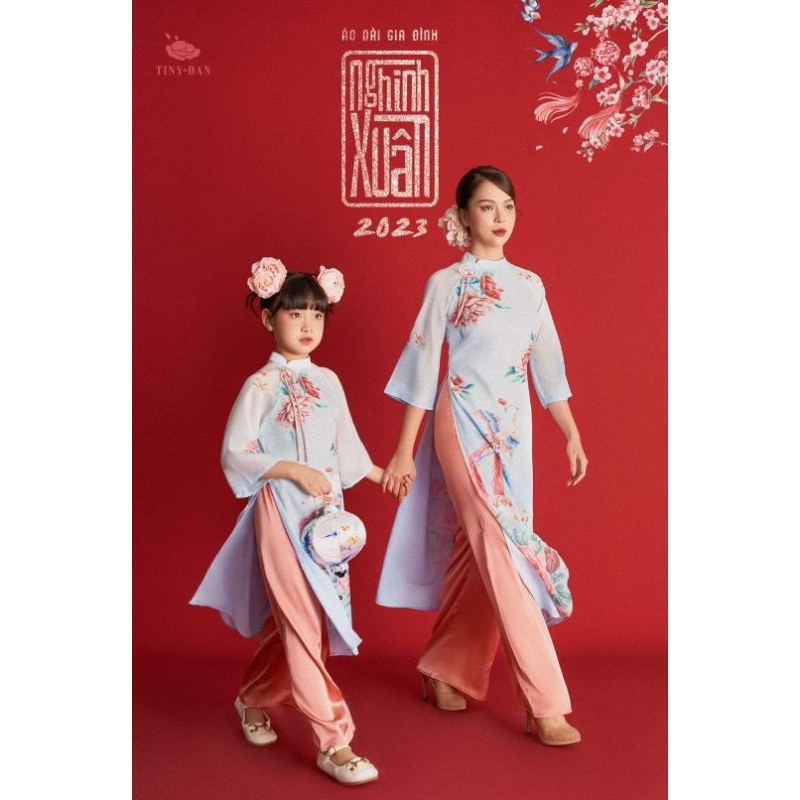 🥰 Sét áo dài tết 4 tà  mẹ bé đẹp cao cấp vải mềm đẹp  giá sỉ . hàng thiết kế