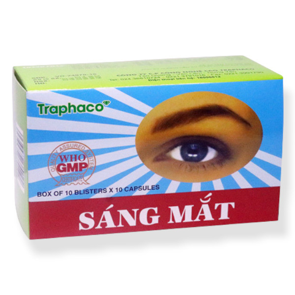 Viên sáng mắt Traphaco hộp 10 gói hoàn giúp mắt sáng khỏe