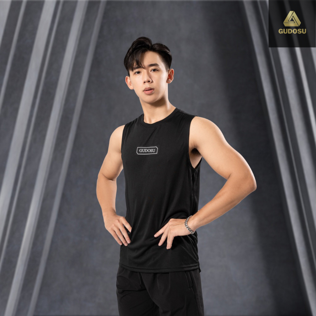 Áo sát nách thể thao ba lỗ hàng chính hãng GUDOSU in logo phản quang