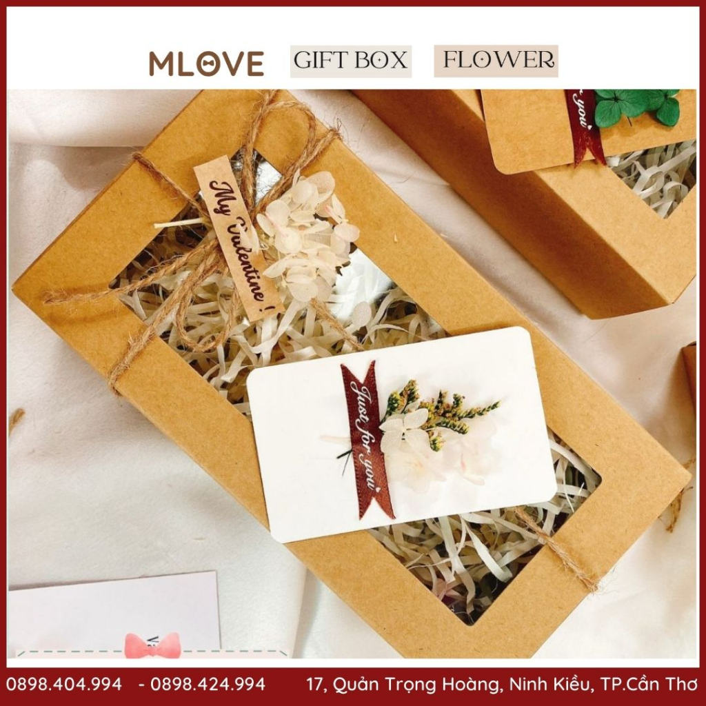 Hộp đựng quà tặng màu craft phong cách VINTAGE nhiều kích thước