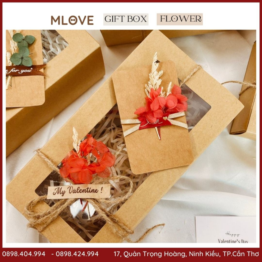 Hộp đựng quà tặng màu craft phong cách VINTAGE nhiều kích thước