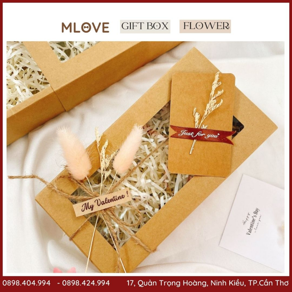 Hộp đựng quà tặng màu craft phong cách VINTAGE nhiều kích thước