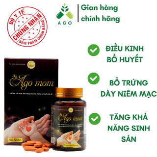 Ago Mom - Hỗ trợ tăng khả năng thụ thai, giảm vô sinh hiếm muộn ở phụ nữ (50 viên)
